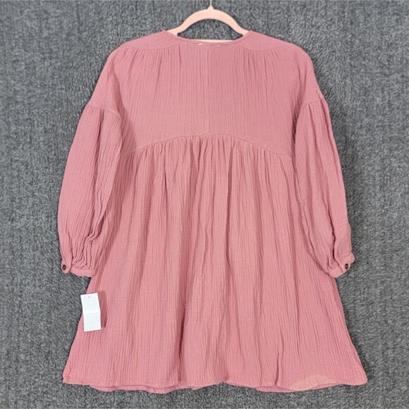 Jessica Simpson Dress Girls M Dusty Rose Boho Long Embroidered Balloon Sleeves - Picture 7 of 13